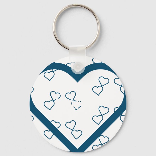 Custom Name Heart Key Ring (Front)