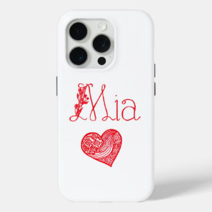 Custom Name & Heart – Personalised iPhone 15 Pro C Case