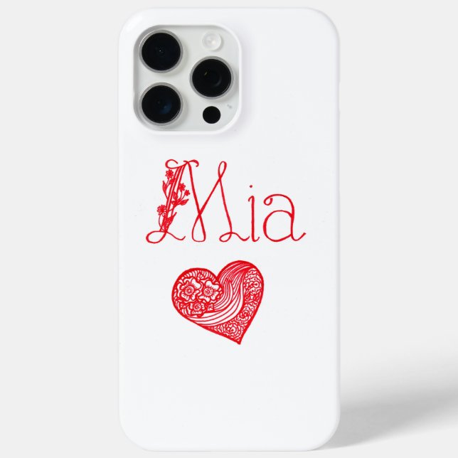 Custom Name & Heart – Personalised iPhone 15 Pro M Case-Mate iPhone Case (Back)
