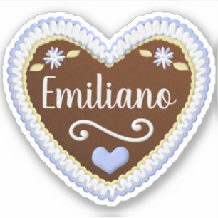 Custom Name Heart Shape Gingerbread Cookie