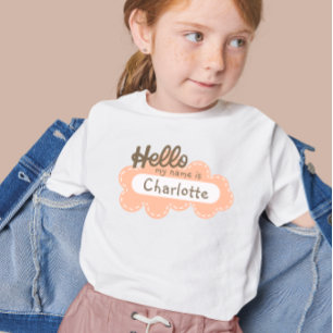 Custom Name Hello My Name First Day of School T-Shirt