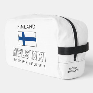 Custom Name Helsinki Coordinates Dopp Kit