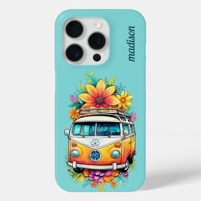 Custom Name Hippie Van Case-Mate iPhone Case (Back)