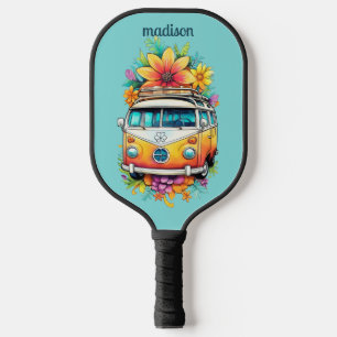 Custom Name Hippie Van Pickleball Paddle