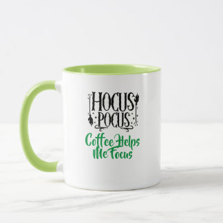 Custom Name 'Hocus Pocus Coffee Helps me Focus' Mug