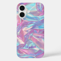 Custom Name Holographic Pastel Iridescent