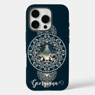 Custom Name Holy Star of Wonder Ornamental Mandala iPhone 16 Pro Case