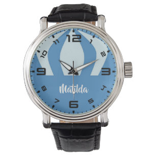 Custom name hot air balloon watch