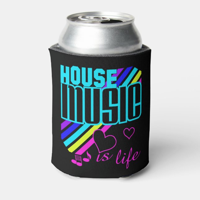 Custom Name House Music Can Cooler (Can Back)
