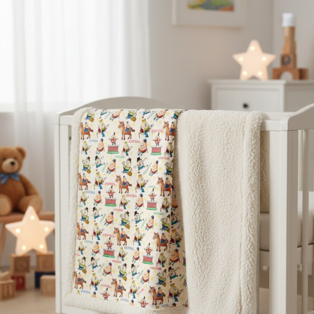 Custom Name Humpty Dumpty Nursery Rhyme Sherpa Blanket (Creator Uploaded)