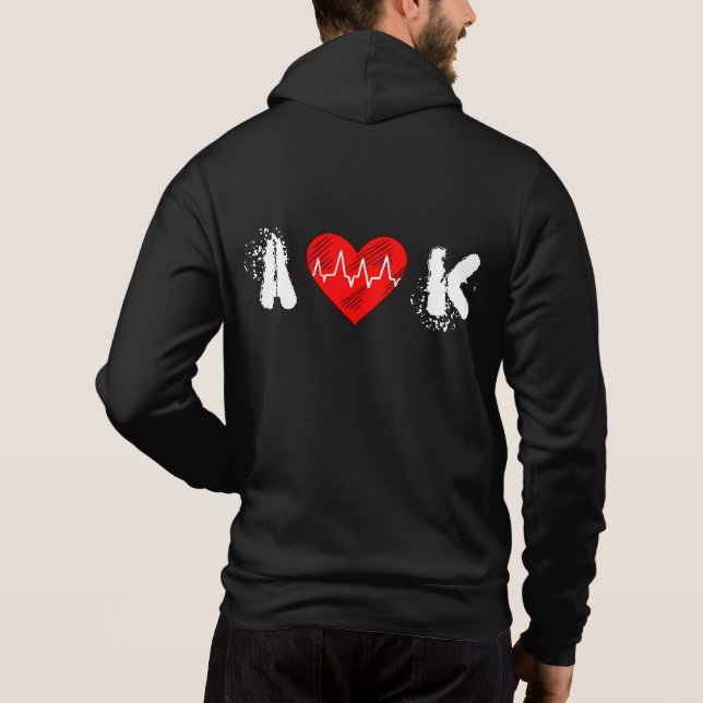 Custom name I love my girlfriend modern black      Hoodie (Back)