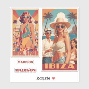 Custom Name Ibiza, Spain Travel Poster