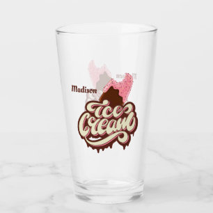 Custom name Ice Cream Cone pint glass