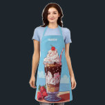 Custom Name Ice Cream Milkshake Apron<br><div class="desc">See my store for more ice cream items.</div>