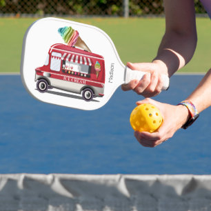 Custom name Ice Cream Truck Pickleball Paddle
