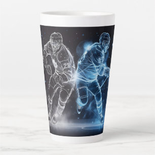 Custom Name Ice Hockey Latte Mug
