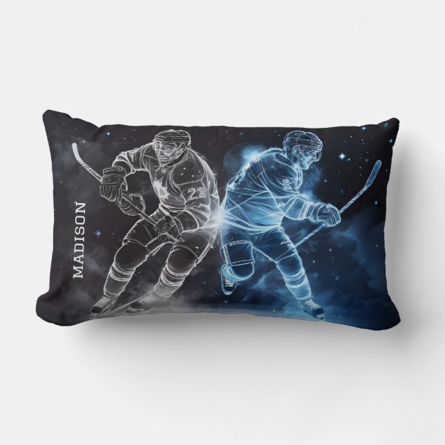 Custom Name Ice Hockey Lumbar Cushion (Front)