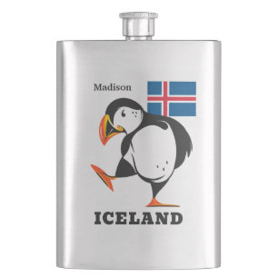 Custom Name Iceland Hip Flask