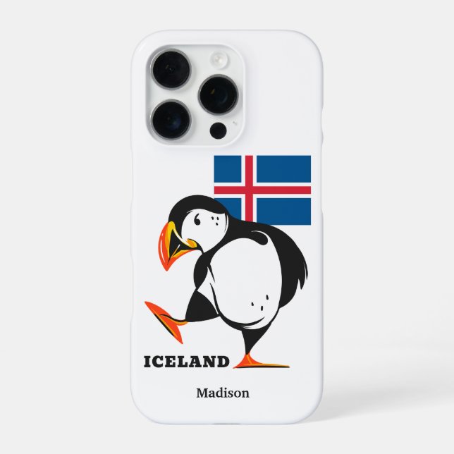 Custom Name Iceland iPhone Case (Back)
