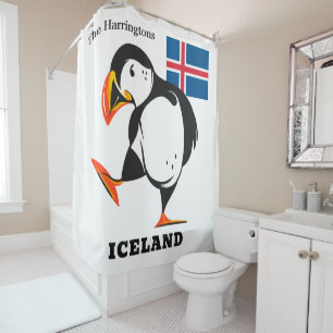 Custom Name Iceland Shower Curtain