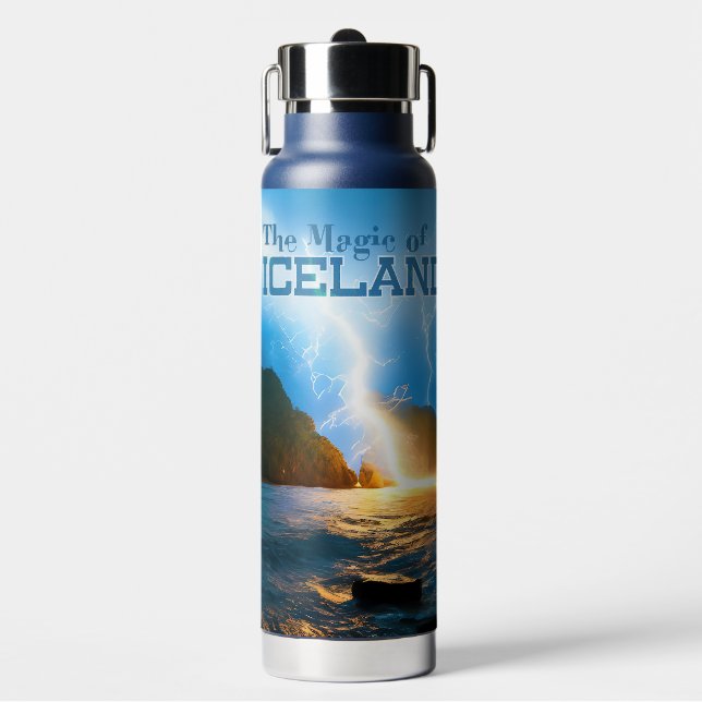 Custom Name Iceland Water Bottle (Front)