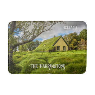 Custom Name Icelandic Turf Church Bath Mat