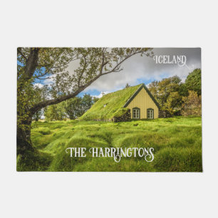 Custom Name Icelandic Turf Church Doormat