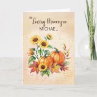 Custom Name In Remembrance Thanksgiving Sunflowers