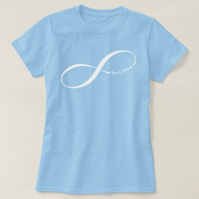 Custom Name Infinity Symbol T-Shirt (Design Front)
