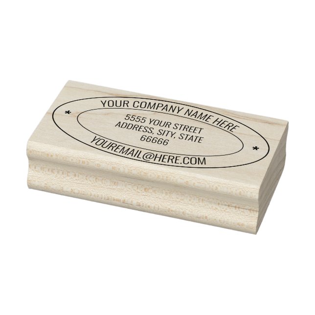 Custom Name Info Address Oval Rubber Stamp Templae (Stamp)