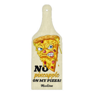 Custom Name & Ingredient Angry Pizza Cutting Board