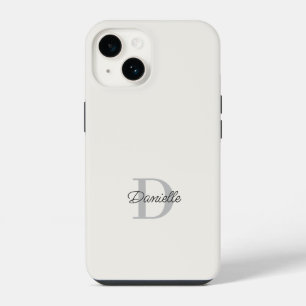Custom Name Initial Monogram Modern Minimalist iPhone 14 Case