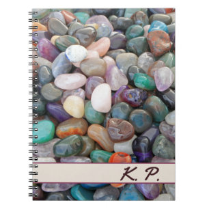 Custom Name & Initials Geology Rocks! stones gems  Notebook