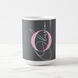 Custom name initials Girl Coffee Mug