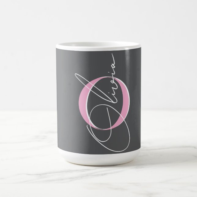 Custom name initials Girl Coffee Mug (Center)