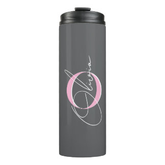 Custom name initials Girl Thermal Tumbler