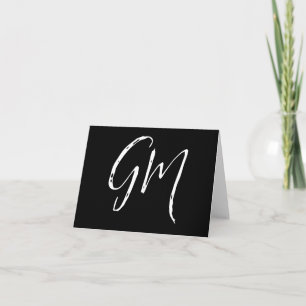 Custom name Initials personalised two letters Card