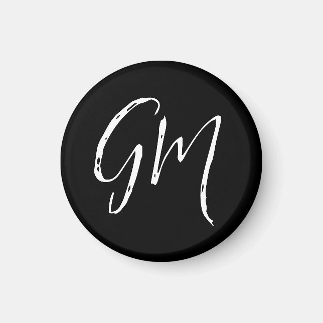 Custom name Initials personalised two letters Magnet (Front)