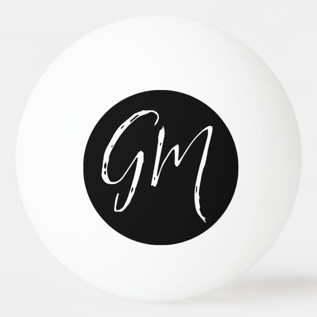 Custom name Initials personalised two letters Ping Pong Ball (Front)