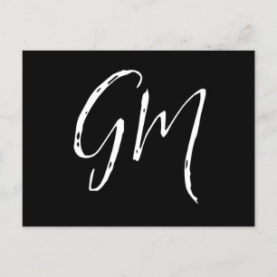Custom name Initials personalised two letters Postcard