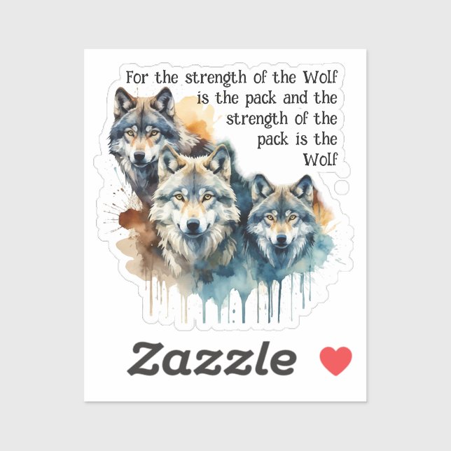 Custom Name Inspirational Wolf Quote Strength Pack (Sheet)
