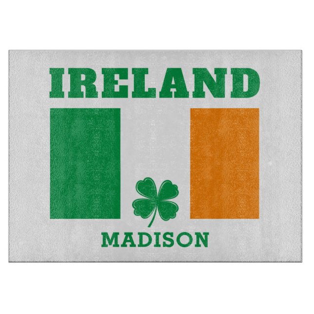 Custom Name Ireland Cutting Board (Front)