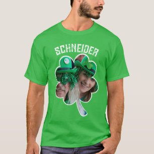 Custom Name Irish clover photo St Patricks Day T-Shirt