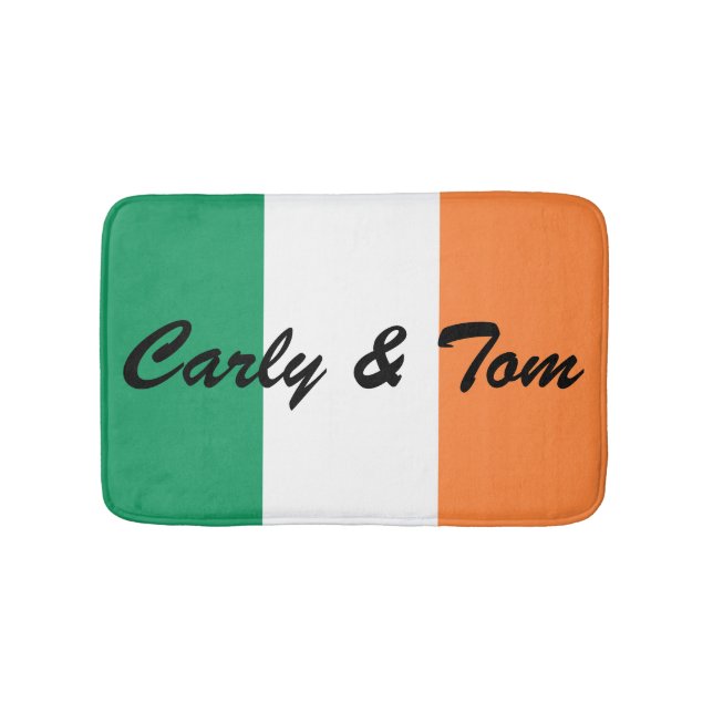 Custom Name Irish Flag bmt Bath Mat (Front)