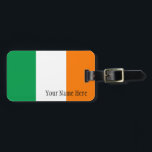 Custom Name Irish Flag Luggage Tag<br><div class="desc">Customise this flag of Ireland with your name or initials. Great gift for a friend abroad,  to celebrate your Irish heritage,  or as a stocking stuffer.</div>