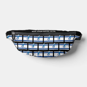 Custom Name ISRAELI FLAG OF ISRAEL Fanny Pack
