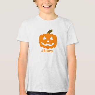 Custom Name Jack 'O' Lantern Halloween Tri-Blend Shirt