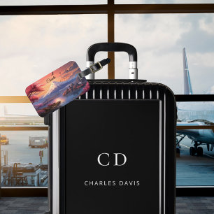 custom name japanese landscape tokyo mt.fuji luggage tag