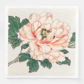 CUSTOM NAME JAPANESE PRINT FLOWERS. NAPKIN