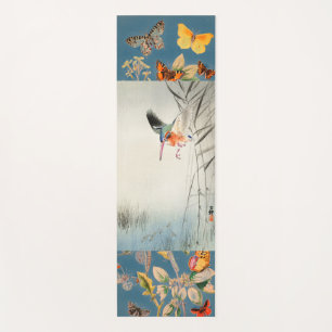 CUSTOM NAME JAPANESE PRINT HUMMINGBIRD YOGA Mat
